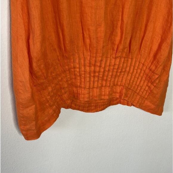 Jasmine Short Sleeve  Linen‎ Pleated Top Size S - Picture 7 of 8